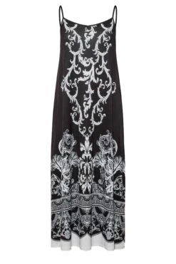 Robe Noire & Blanche Maxi Imprimé Foulard -GrandeTendance Boutique 00264987 dd7d 4c 300941 X