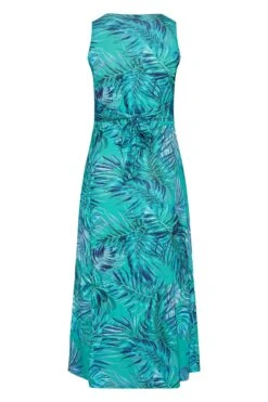 YOURS LONDON - Robe Maxi Bleue Turquoise Tropicale Noeud Avant -GrandeTendance Boutique 005d20a6 45a7 4a 161331 Y