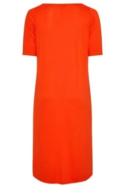 Robe T-Shirt Orange Manches Courtes -GrandeTendance Boutique 01ccb881 cc53 49 137208 Y
