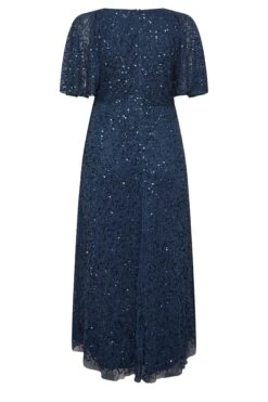LUXE - Robe Bleue Marine Maxi Empiècement Sequins -GrandeTendance Boutique 04cb6bd8 ac83 4f 161993 Y
