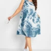 YOURS - Robe Bleue Foncé Volanté Coupe Droite Tie & Dye -GrandeTendance Boutique 05d4896e 3b29 45 137449 A