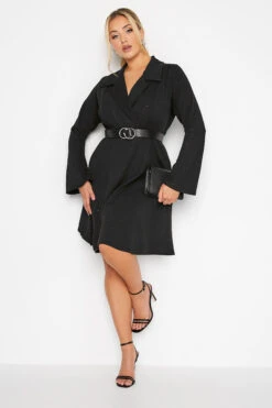 Robe Blazer Noire Paillettée