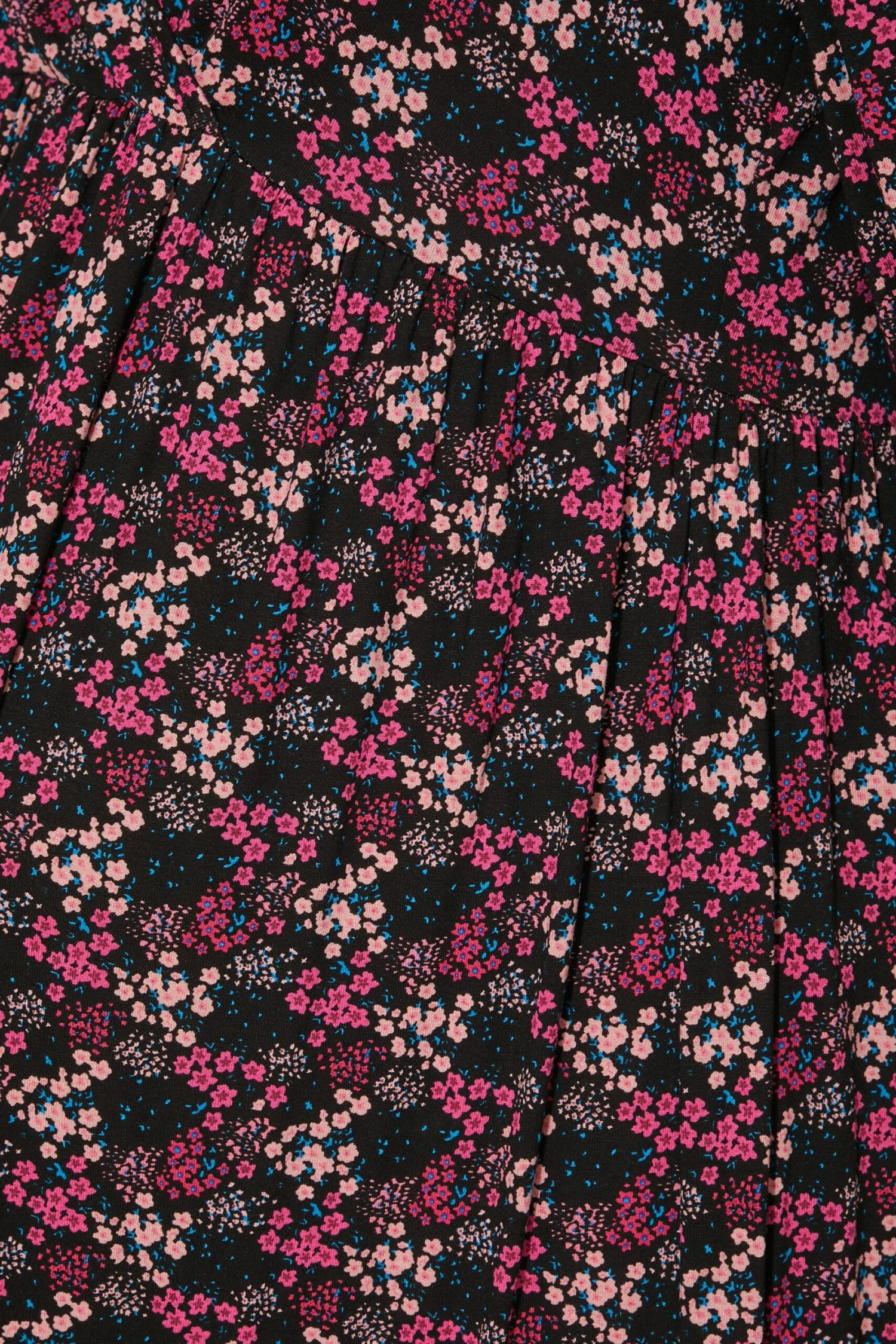 BUMP IT UP MATERNITY - Robe Rose & Noire Floral Manches Longues Volanté 7 BUMP IT UP MATERNITY - Robe Rose & Noire Floral Manches Longues Volanté – Image 5