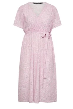 LIMITED COLLECTION - Robe Rose Poudré Floral En Cache-Coeur -GrandeTendance Boutique 0627c339 32d2 47 215605 X