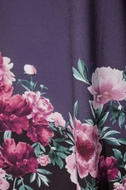 YOURS LONDON - Robe Bleu Marine & Noire Floral -GrandeTendance Boutique 065294b8 72c0 42 161251 S