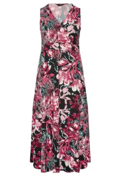 YOURS - Robe Maxi Noire Cache-Coeur Floral Rose -GrandeTendance Boutique 0773f373 bd30 40 301903 X