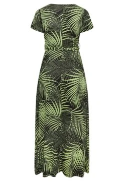 YOURS - Robe Maxi Cache-Coeur Noire Tropicale Feuilles Vertes -GrandeTendance Boutique 07bbb8f6 6109 41 301603 Y