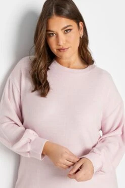 YOURS - Robe Rose Poudré Midi Toucher Doux -GrandeTendance Boutique 083b9555 51f4 4f 301735 D