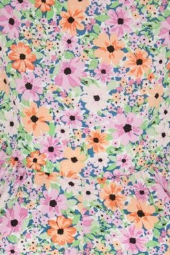 YOURS PETITE - Robe Maxi Floral Rose & Orange Manches Courtes -GrandeTendance Boutique 096280d3 6c96 42 174568 Z