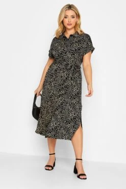 Robe Noire & Beige Midaxi Animal Manches Courtes 12 Robe Noire & Beige Midaxi Animal Manches Courtes -GrandeTendance Boutique 096a2a43 dd69 45 301489 B