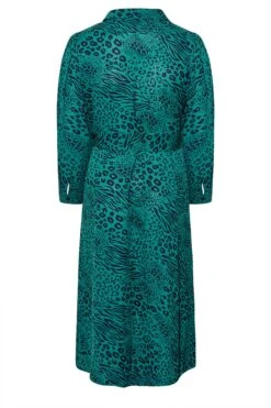 YOURS LONDON - Robe Verte Manches Longues Animal -GrandeTendance Boutique 099df2ba 40f2 4c 161608 Y