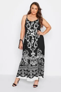 Robe Noire & Blanche Maxi Imprimé Foulard -GrandeTendance Boutique 0a5363a7 5e68 48 300941 B