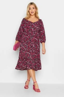 Robe Rose Midi Floral Cache-Coeur Manches Bouffantes 10 Robe Rose Midi Floral Cache-Coeur Manches Bouffantes -GrandeTendance Boutique 0b648ffb 1820 42 137212 B
