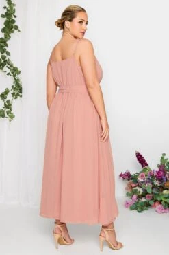 YOURS LONDON - Robe Rose Volantée Demoiselle D'Honneur -GrandeTendance Boutique 0b9c7daa 1eff 49 161887 C