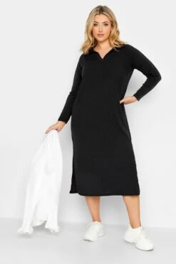 Robe Noire Maxi Texture Nervurée -GrandeTendance Boutique 0bb468d1 ae99 4c 137255 B