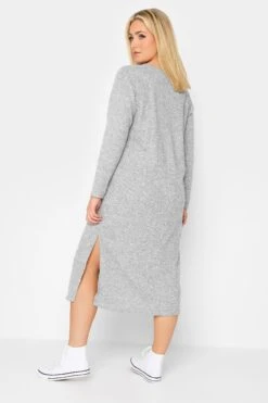 Robe Midi Grise En Maille -GrandeTendance Boutique 0bcdd250 22c0 45 192359 C