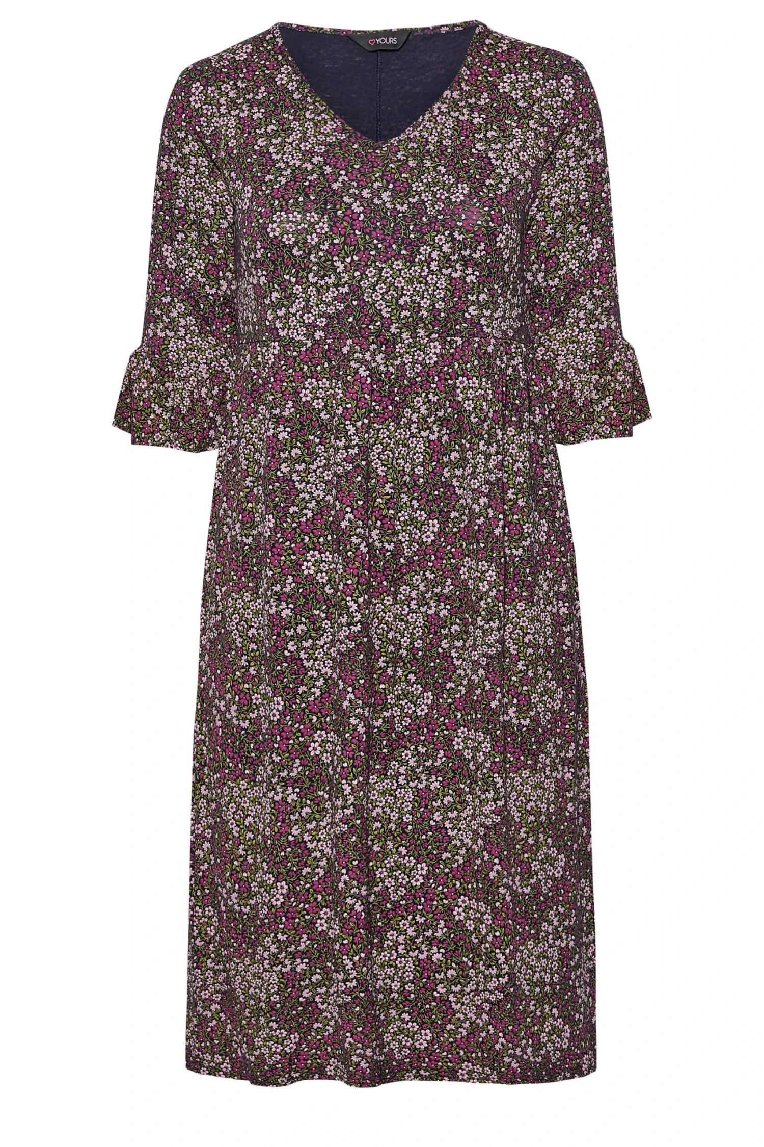 Robe Midaxi Noire En Imprimé Floral Volanté 8 Robe Midaxi Noire En Imprimé Floral Volanté – Image 6