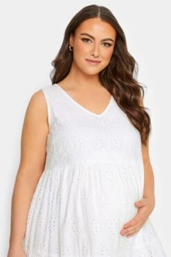BUMP IT UP MATERNITY - Robe Midi Blanche Broderie Anglaise -GrandeTendance Boutique 0f3c5952 c646 42 158399 D