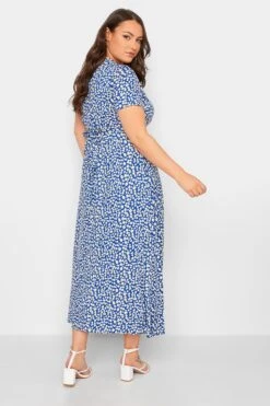 YOURS - Robe Maxi Bleue Floral Blanc Cache-Coeur -GrandeTendance Boutique 0f5d2829 7e19 49 301995 C