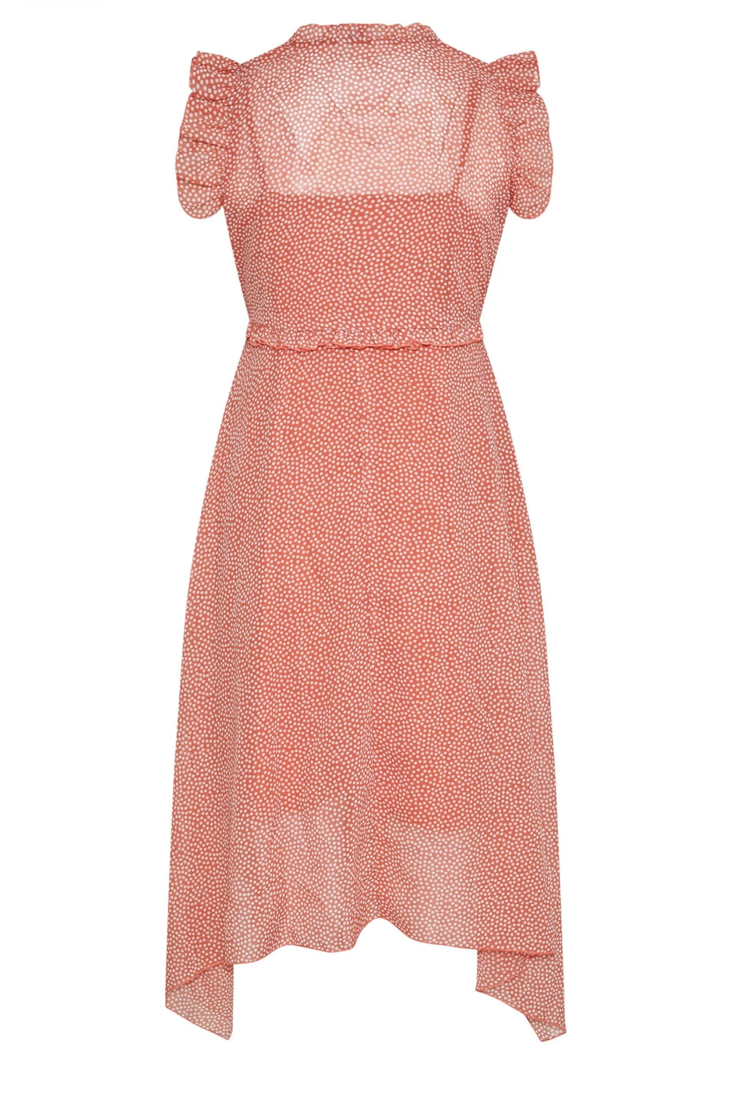 Robe Rose Corail à Pois Roulanté 9 Robe Rose Corail à Pois Roulanté – Image 7