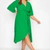 YOURS LONDON - Robe Verte Style Portefeuille -GrandeTendance Boutique 11502fc9 6624 4c 161385 A