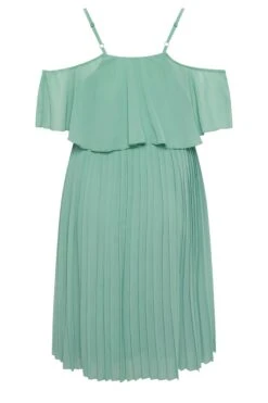 YOURS LONDON - Robe Midi Verte Eau Plissée Volantée 15 YOURS LONDON - Robe Midi Verte Eau Plissée Volantée -GrandeTendance Boutique 12bf99a3 4216 48 162119 Y