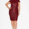YOURS LONDON - Robe Sequin Rouge Coupe Droite Manches Courtes -GrandeTendance Boutique 13def376 b199 4f 161715 A