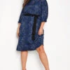 YOURS LONDON - Robe Bleue Imprimé Animal Avec Ceinture -GrandeTendance Boutique 141afc13 60e1 4b 161617 A