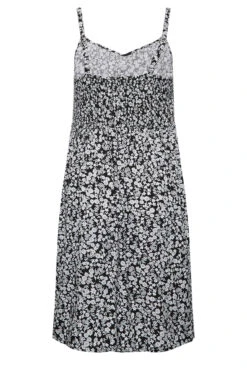 YOURS - Robe Noire Floral Volanté Fines Bretelles -GrandeTendance Boutique 14659506 6fde 43 137348 Y