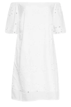 YOURS - Robe Bardot Blanche Broderie Anglaise -GrandeTendance Boutique 14f44278 109b 4f 137466 X