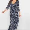 Robe Bleue Marine Imprimé Abstrait En Manches Longues -GrandeTendance Boutique 16a84abc 4900 4f 301892 A
