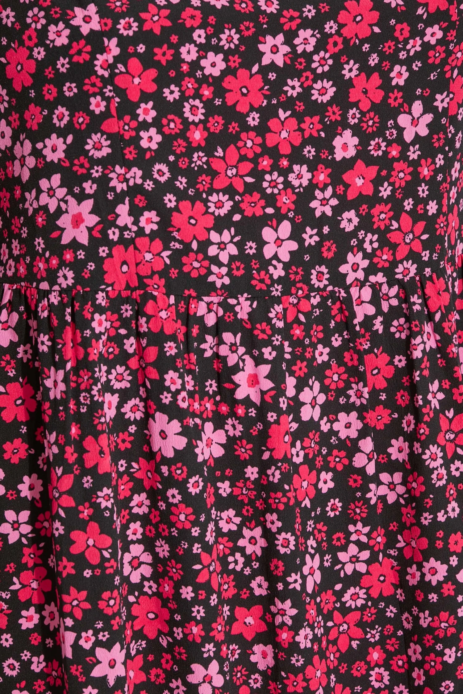 Robe Rose Midi Floral Cache-Coeur Manches Bouffantes 7 Robe Rose Midi Floral Cache-Coeur Manches Bouffantes – Image 5