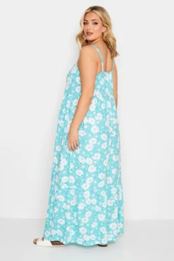 YOURS - Robe Bleue Clair Floral Volantée Fines Bretelles Maxi En Jersey 11 YOURS - Robe Bleue Clair Floral Volantée Fines Bretelles Maxi En Jersey -GrandeTendance Boutique 16de13a7 7a39 43 137361 C
