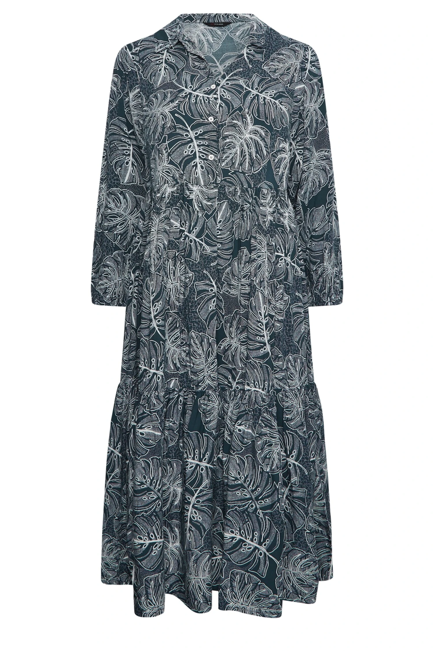 YOURS - Robe Bleue Marine Design Feuilles 8 YOURS - Robe Bleue Marine Design Feuilles – Image 6