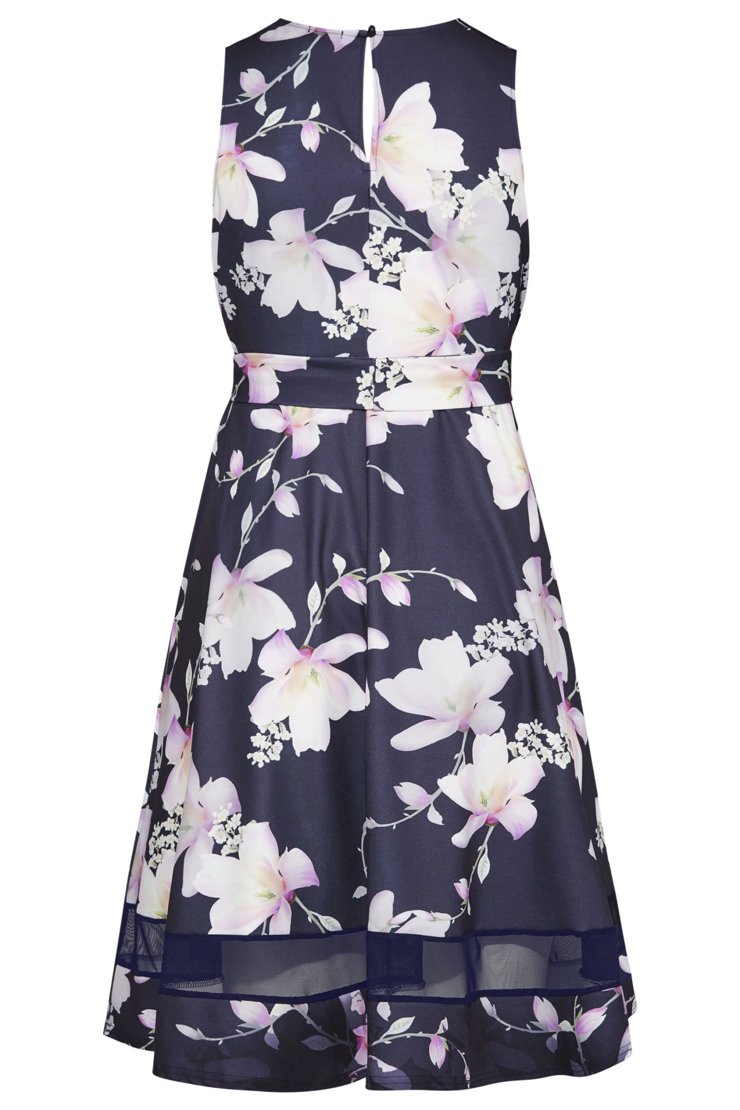 YOURS LONDON - Robe Bleue Floral Patineuse Avec Ceinture 9 YOURS LONDON - Robe Bleue Floral Patineuse Avec Ceinture – Image 7