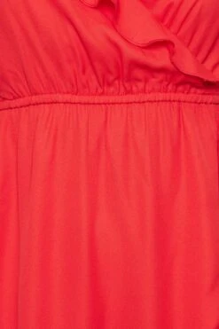 LIMITED COLLECTION - Robe Rouge Midi Fines Bretelles Coupe Volanté -GrandeTendance Boutique 18462ece 6ab1 48 215534 Z