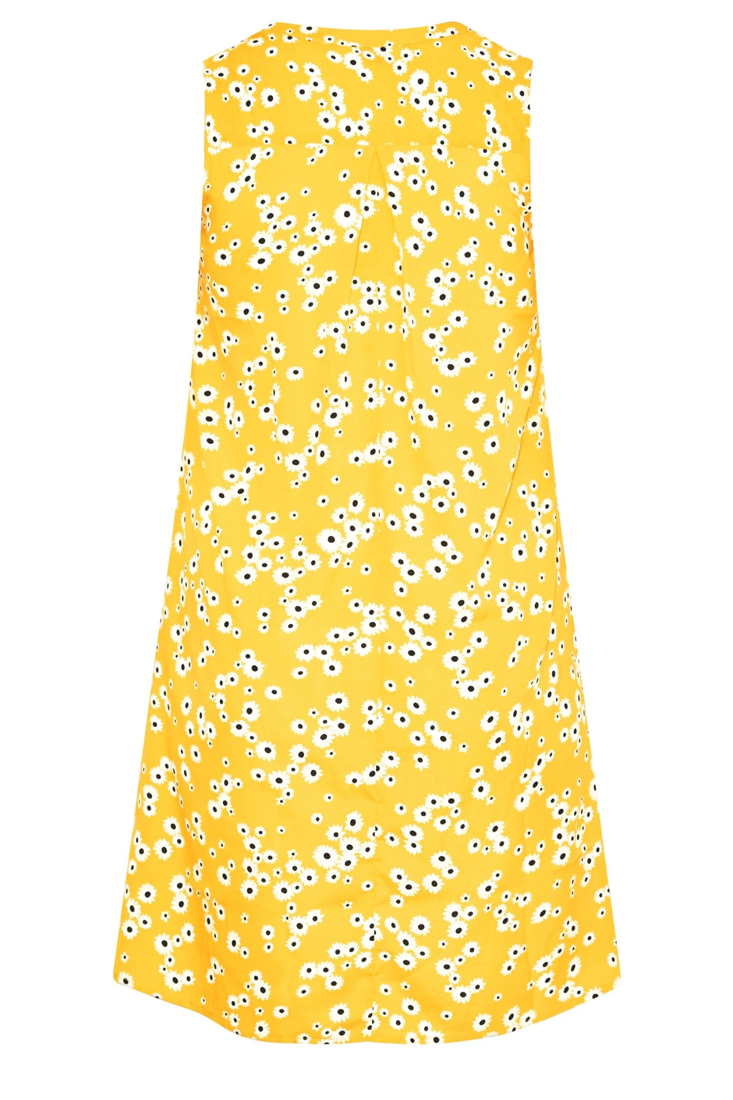 Robe Coupe Droite Jaune Imprimé Fleuri 9 Robe Coupe Droite Jaune Imprimé Fleuri – Image 7