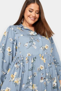 YOURS - Robe Bleue Imprimé Floral Jaune 12 YOURS - Robe Bleue Imprimé Floral Jaune -GrandeTendance Boutique 18df1680 c5ca 43 301170 D