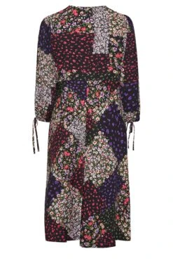 LIMITED COLLECTION - Robe Noire Patchwork Multi-Floral Manches En Ballons -GrandeTendance Boutique 1a3f6ade e13c 44 214908 Y