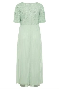 LUXE - Robe Verte Pastel Empiècement Sequin & Tulle -GrandeTendance Boutique 1b021d1b 7ff3 49 161155 BK