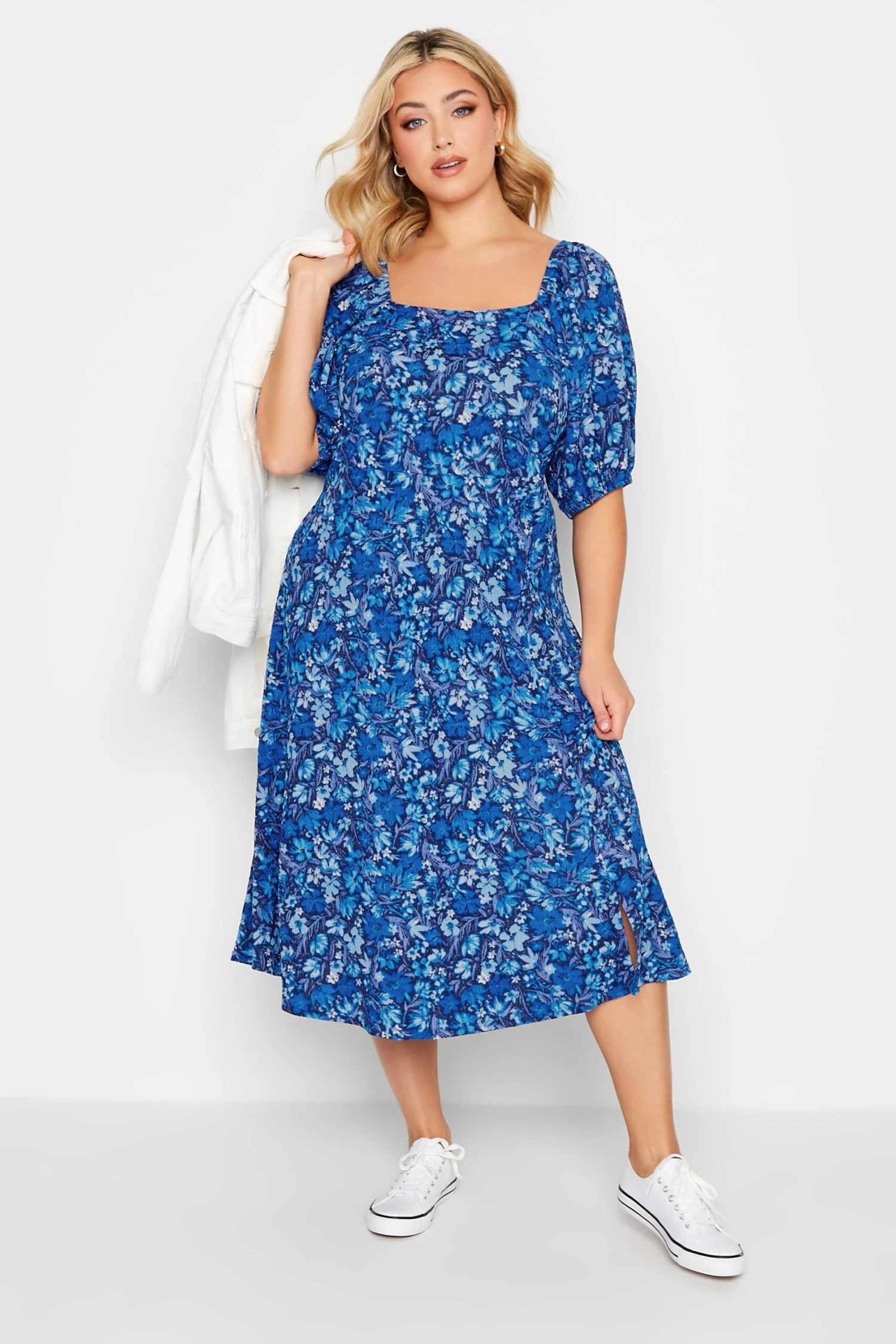 YOURS - Robe Midaxi Bleue Floral En Jersey 4 YOURS - Robe Midaxi Bleue Floral En Jersey â Image 2
