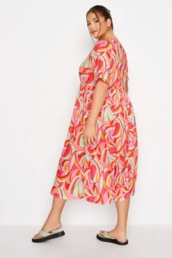 LIMITED COLLECTION - Robe Midaxi Rose Imprimé Abstrait -GrandeTendance Boutique 1cc6574e b81e 4b 213732 C