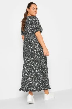LIMITED COLLECTION - Robe Maxi Noire Floral Volanté -GrandeTendance Boutique 1d795a7a 81f9 4f 215793 C