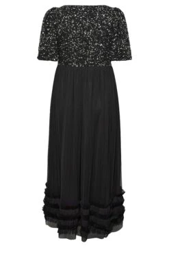 LUXE - Robe Noire Maxi Encolure Coeur à Sequins -GrandeTendance Boutique 1df3de03 40dc 47 161991 Y