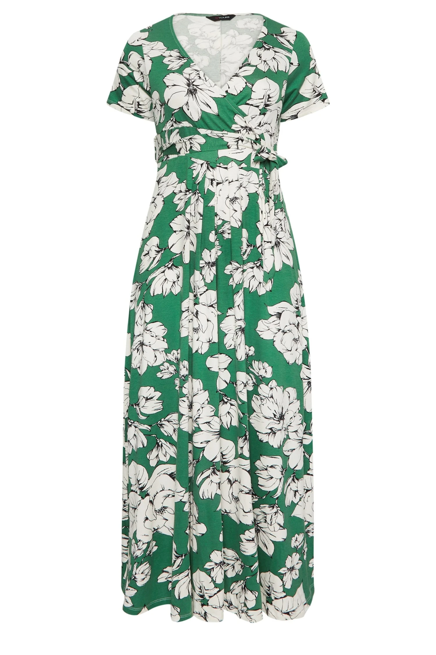YOURS - Robe Verte Maxi Cache-Coeur Imprimé Floral 8 YOURS - Robe Verte Maxi Cache-Coeur Imprimé Floral – Image 6