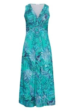 YOURS LONDON - Robe Maxi Bleue Turquoise Tropicale Noeud Avant -GrandeTendance Boutique 1f4206b8 7e44 41 161331 X