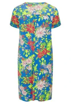 YOURS - Robe Bleue & Jaune Plissée Floral 15 YOURS - Robe Bleue & Jaune Plissée Floral -GrandeTendance Boutique 209f870d 3bdc 4c 301000 Y