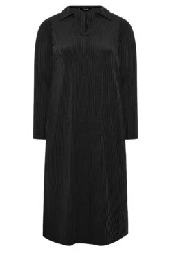 Robe Noire Maxi Texture Nervurée -GrandeTendance Boutique 2117d6cc a07d 4f 137255 X