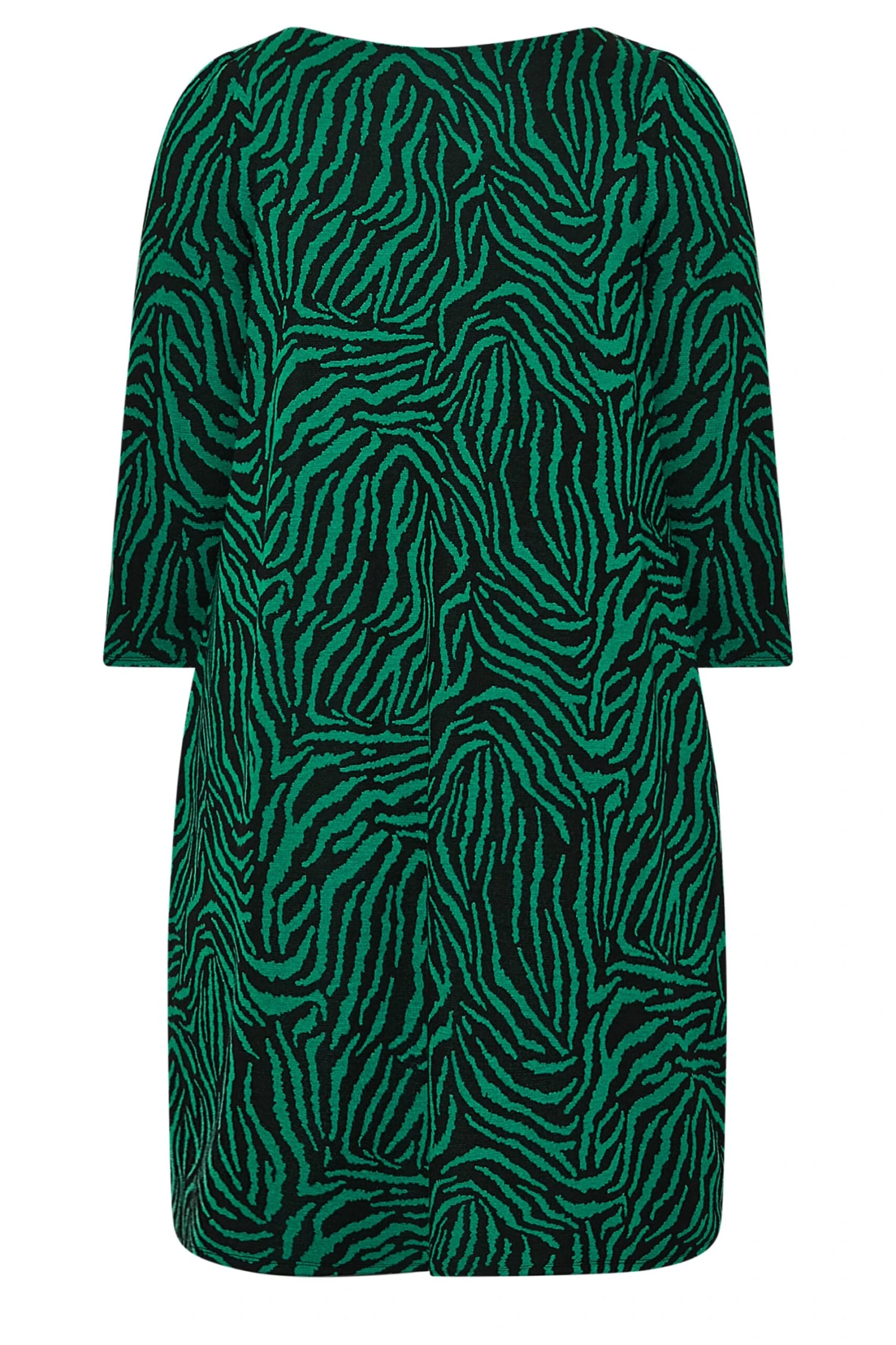 YOURS LONDON - Robe Verte Zébré Coupe Droite 9 YOURS LONDON - Robe Verte Zébré Coupe Droite – Image 7
