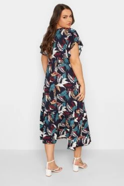 YOURS - Robe Maxi Bleue Marine Cache-Coeur Feuilles Manches Volantées 11 YOURS - Robe Maxi Bleue Marine Cache-Coeur Feuilles Manches Volantées -GrandeTendance Boutique 230ef4be c260 4f 301906 C